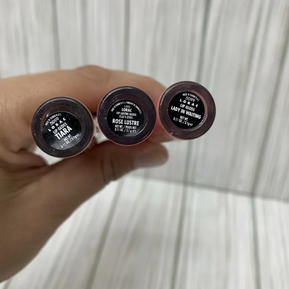 LORAC Lip Lustre Gloss TIARA ROSE LADY IN WAITING NWOB‎ Lot Of 3